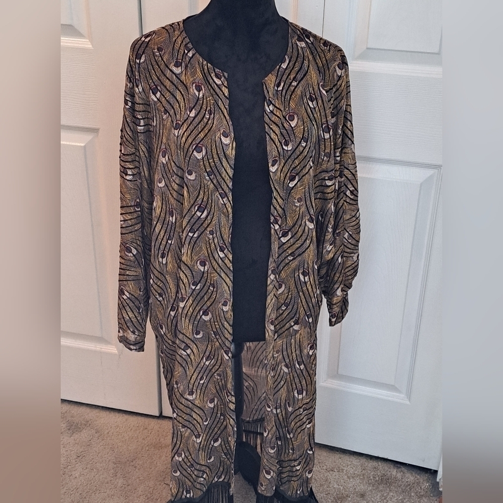 Traffic People Eyeball Catching Cover Up/Duster/Kimono  Size S